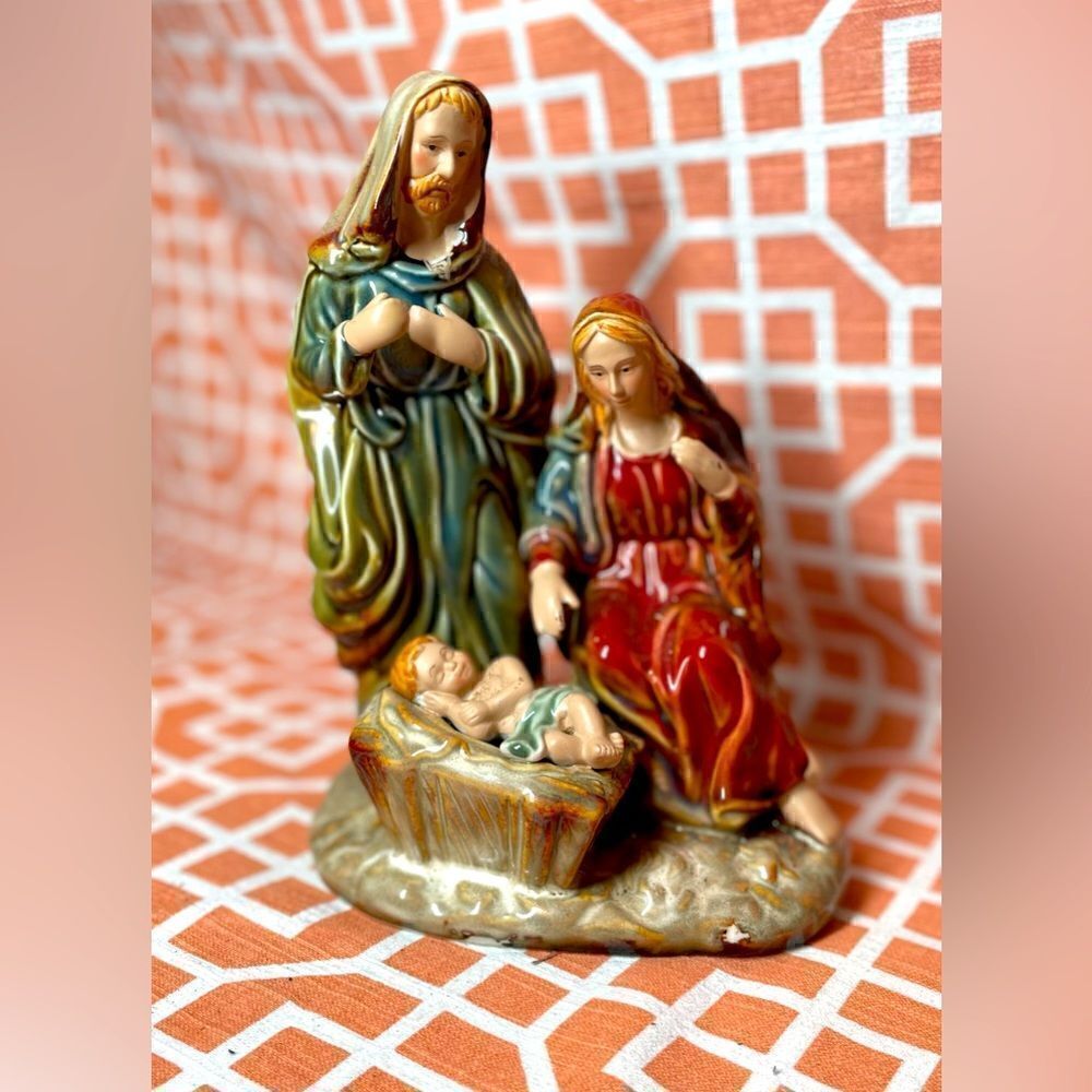 ☃️❄️☃️ Nativity Scene Holy Family Joseph, Mary & Baby Jesus EPC